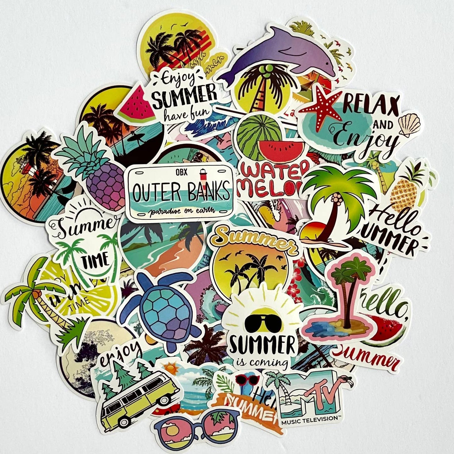 Summer Coastal Vinyl Stickers