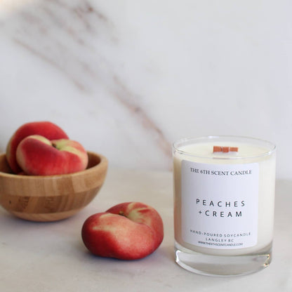 The 6th Scent Candle - Peaches + Cream Soy Candle