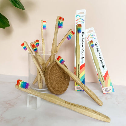 Rainbow Adult Soft Bamboo Toothbrush