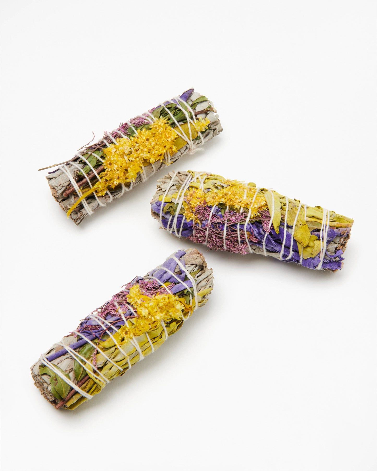 White Sage with Calendula Flower Smudge Wand