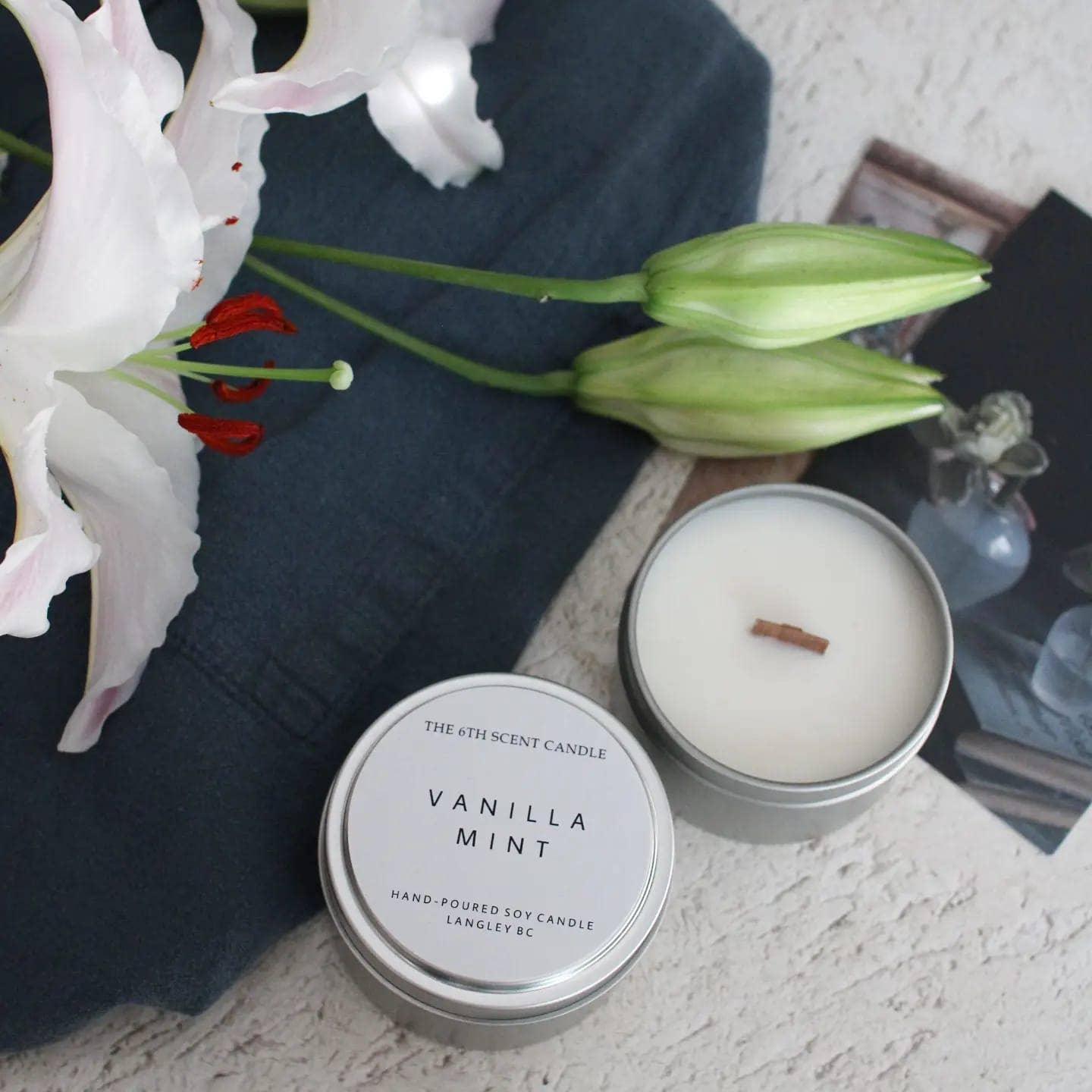 The 6th Scent Candle - Vanilla Mint Soy Candle