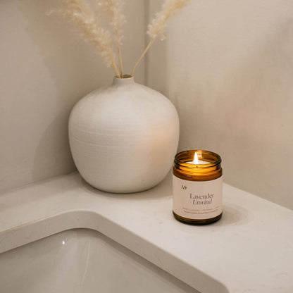 Lavender Unwind | All-Natural Canadian Beeswax Candle Jar