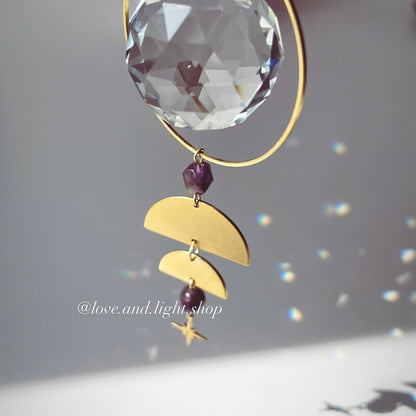 Estella Celestial Suncatcher + Amethyst Beads