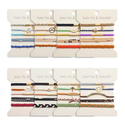 Bohemian Hair Tie Bracelet Stacks