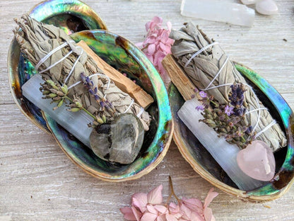 Sage Crystal Kit, Housewarming Gift, Smudge, Energy Cleanse