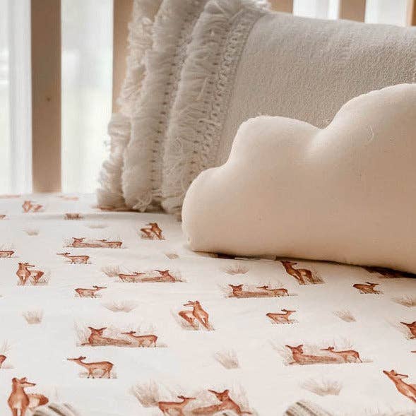 Snuggly Jacks - Fawn Fitted Crib Sheet
