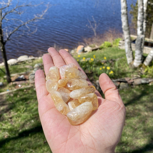 Tumbled Citrine Crystal Stones