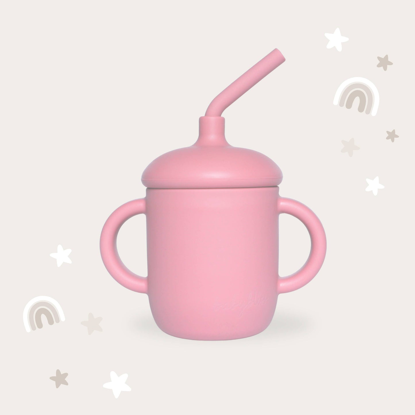 Baby Bliss - Sippy Cup with Straw, Spill-Proof & Anti-Stain - Dusty Rose