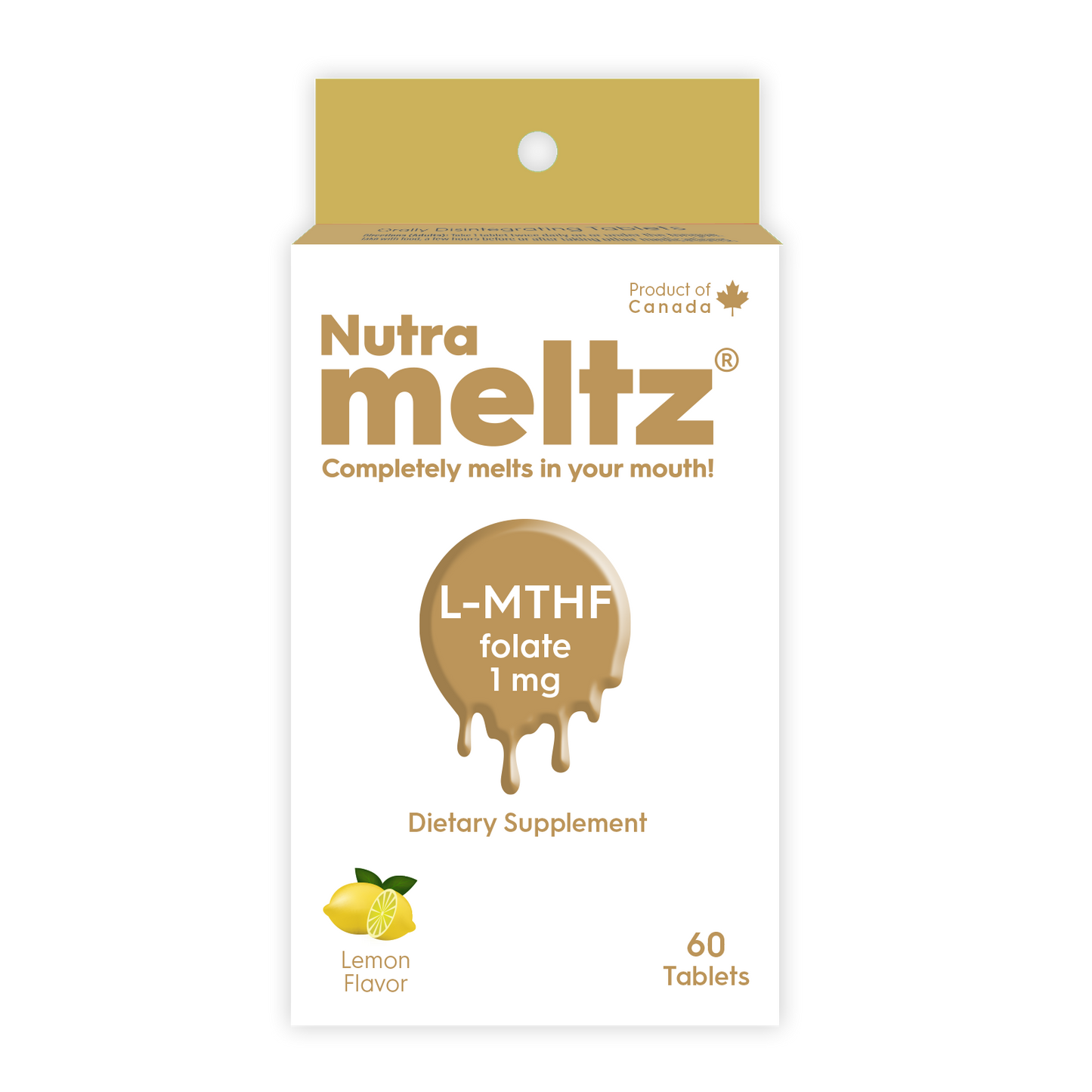 NUTRAMELTZ, INC - L-Methyl Folate L-MTHF 1 mg - Prenatal Vitamins