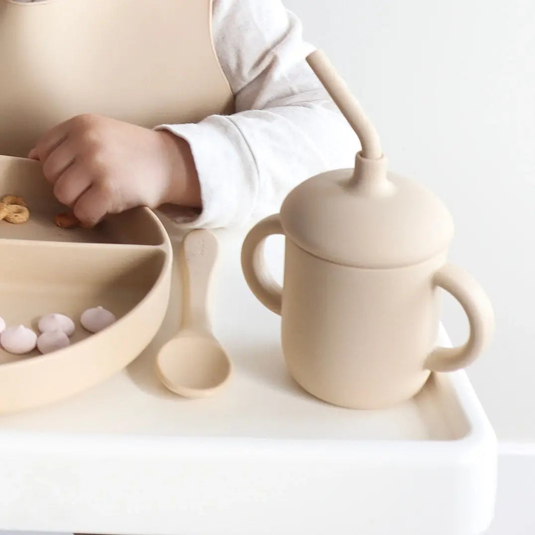 Baby Bliss - Sippy Cup with Straw, Spill-Proof & Anti-Stain - Caramel