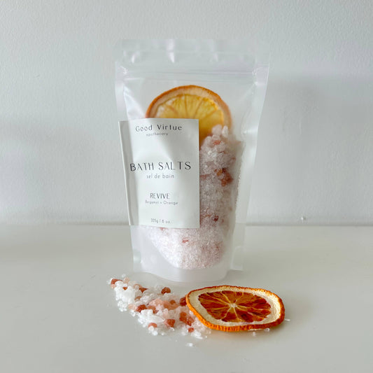 Bath Salts / Revive / Orange + Bergamot Pouch 225g / 8 oz