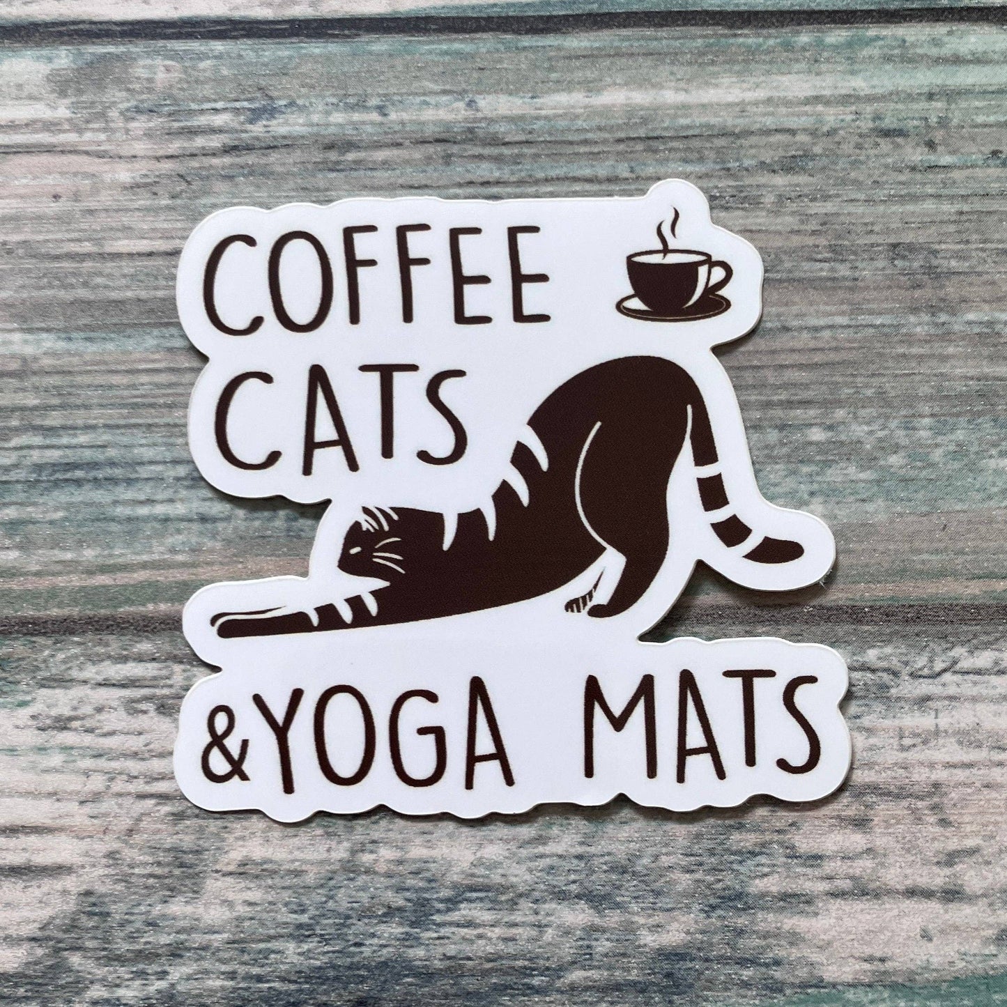 Coffee Cats & Yoga Mats Sticker