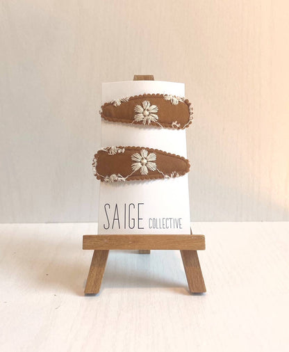 Saige Collective - Boho Embroidered Hair Clip