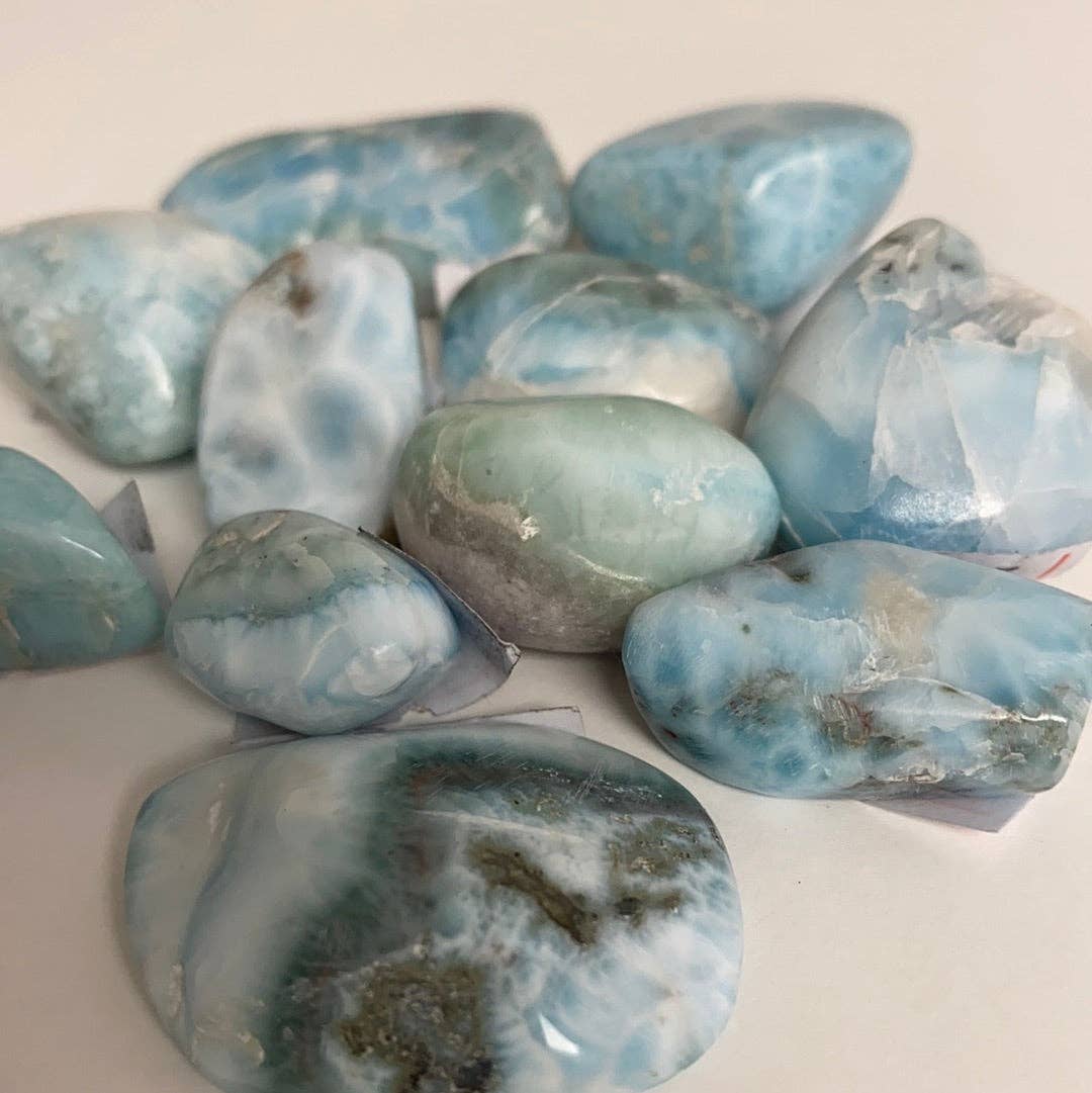 High Quality Larimar Tumbled Crystal