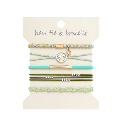 Bohemian Hair Tie Bracelet Stacks