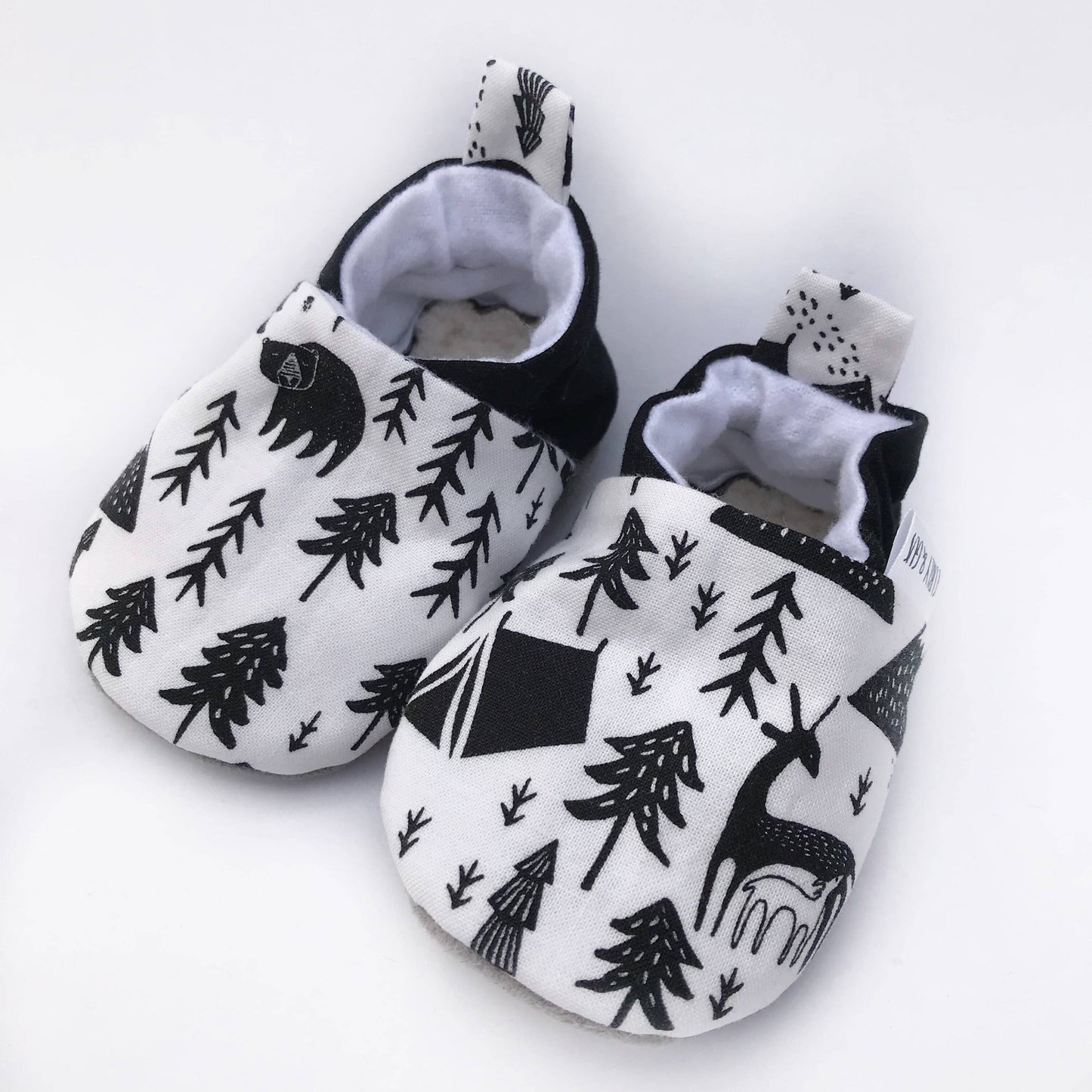 Woodland Baby Shoes: Gray Faux Suede / 18-24 months