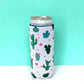 iconic mi - Slim Can Holder Cactus Flower Sleeve Cooler 12oz. Koozie