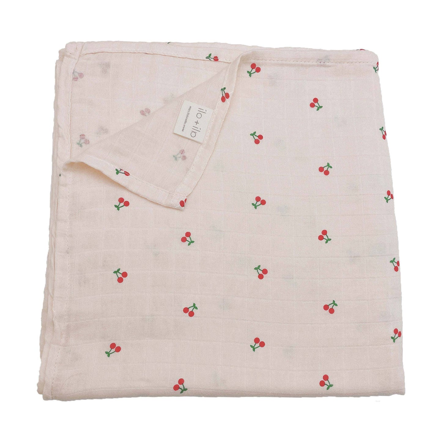 Muslin Swaddle Blanket (Cherry)
