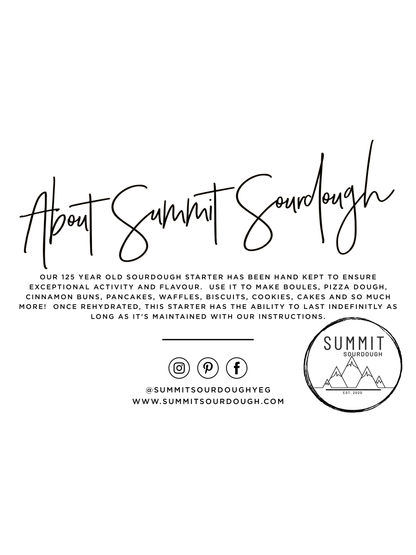 130 Year Old Summit Sourdough Starter Kit