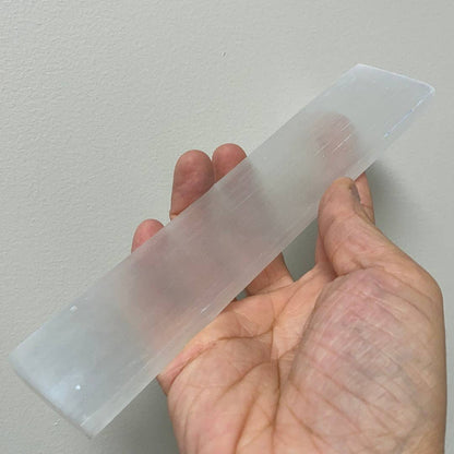 8” Satin Spar Ruler (Selenite)