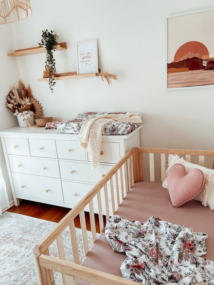 Dusty Mauve Fitted Crib Sheet