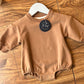 Baby Sweatshirt Romper Crewneck- French Terry Sage or Mocha