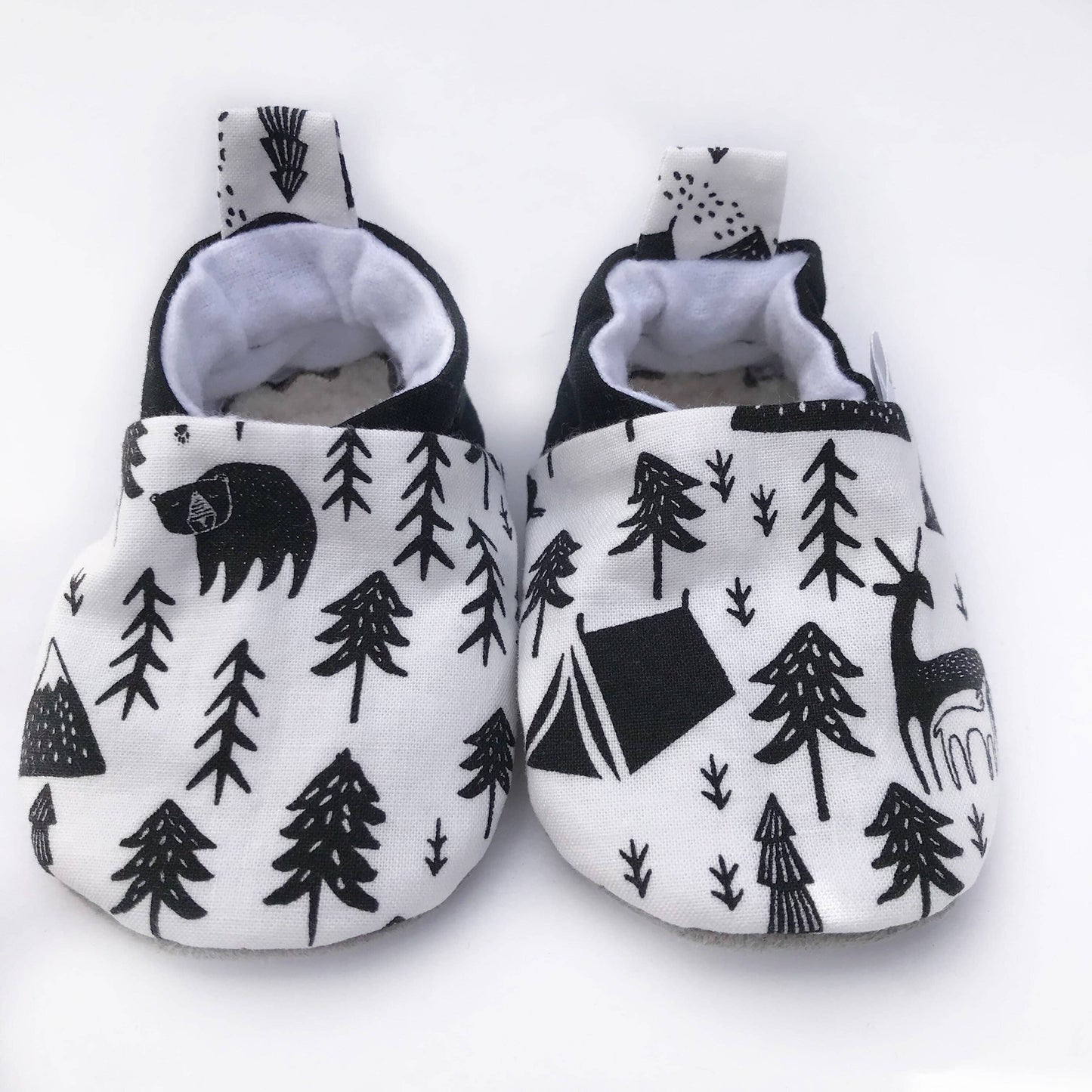 Woodland Baby Shoes: Gray Faux Suede / 12-18 months