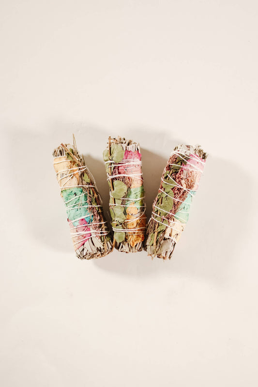 Floral + Eucalyptus + White Sage Spring Smudge Wand