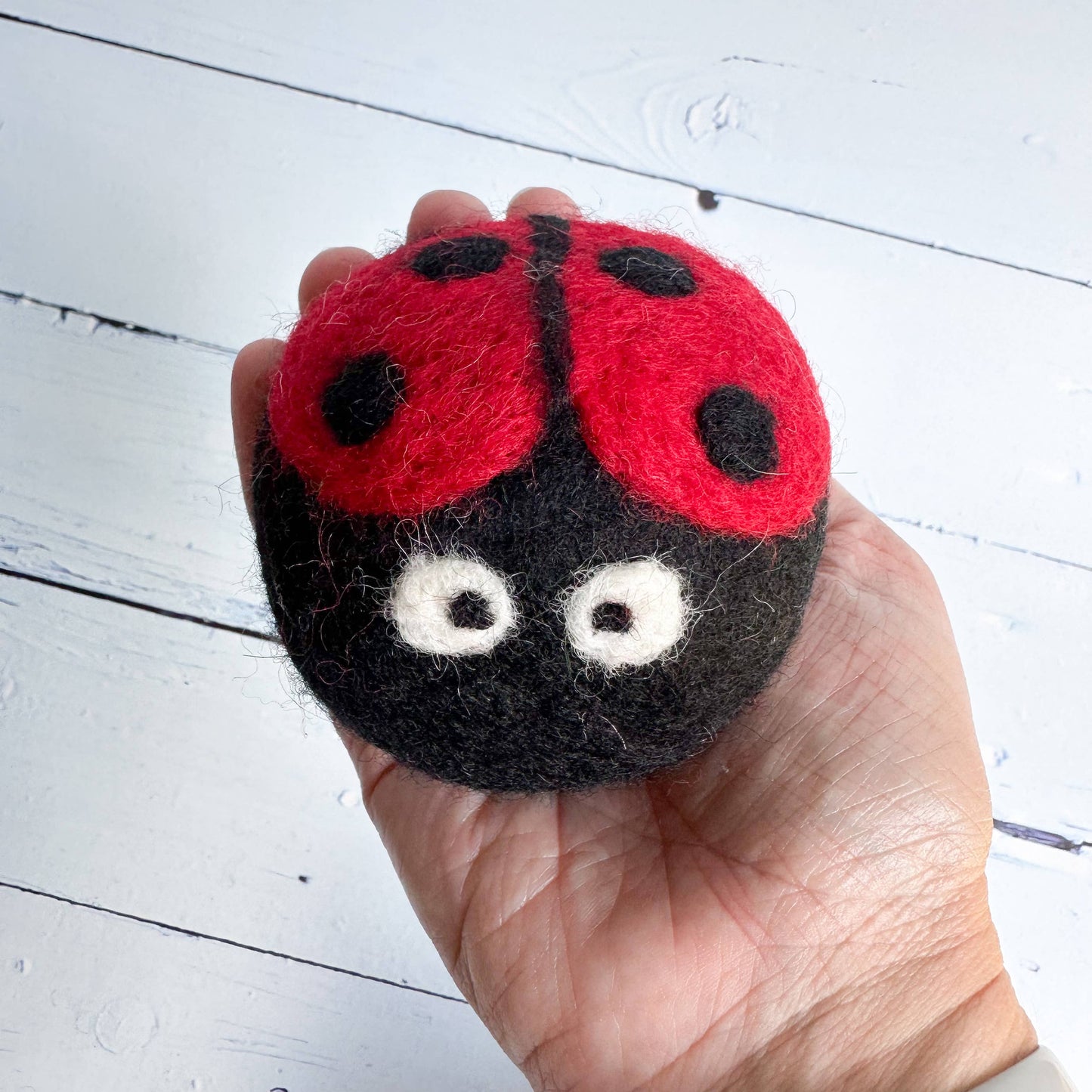 Sewing Seeds Play - Ladybug Design Felt Dryer Ball - Sold Individually