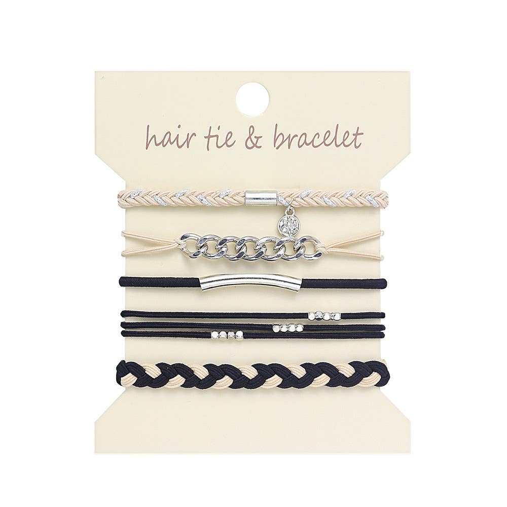 Bohemian Hair Tie Bracelet Stacks