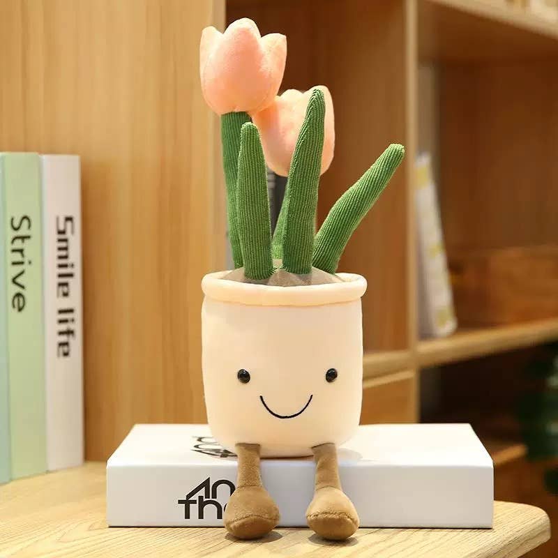 12” Flower Shaped Plush - Tulip