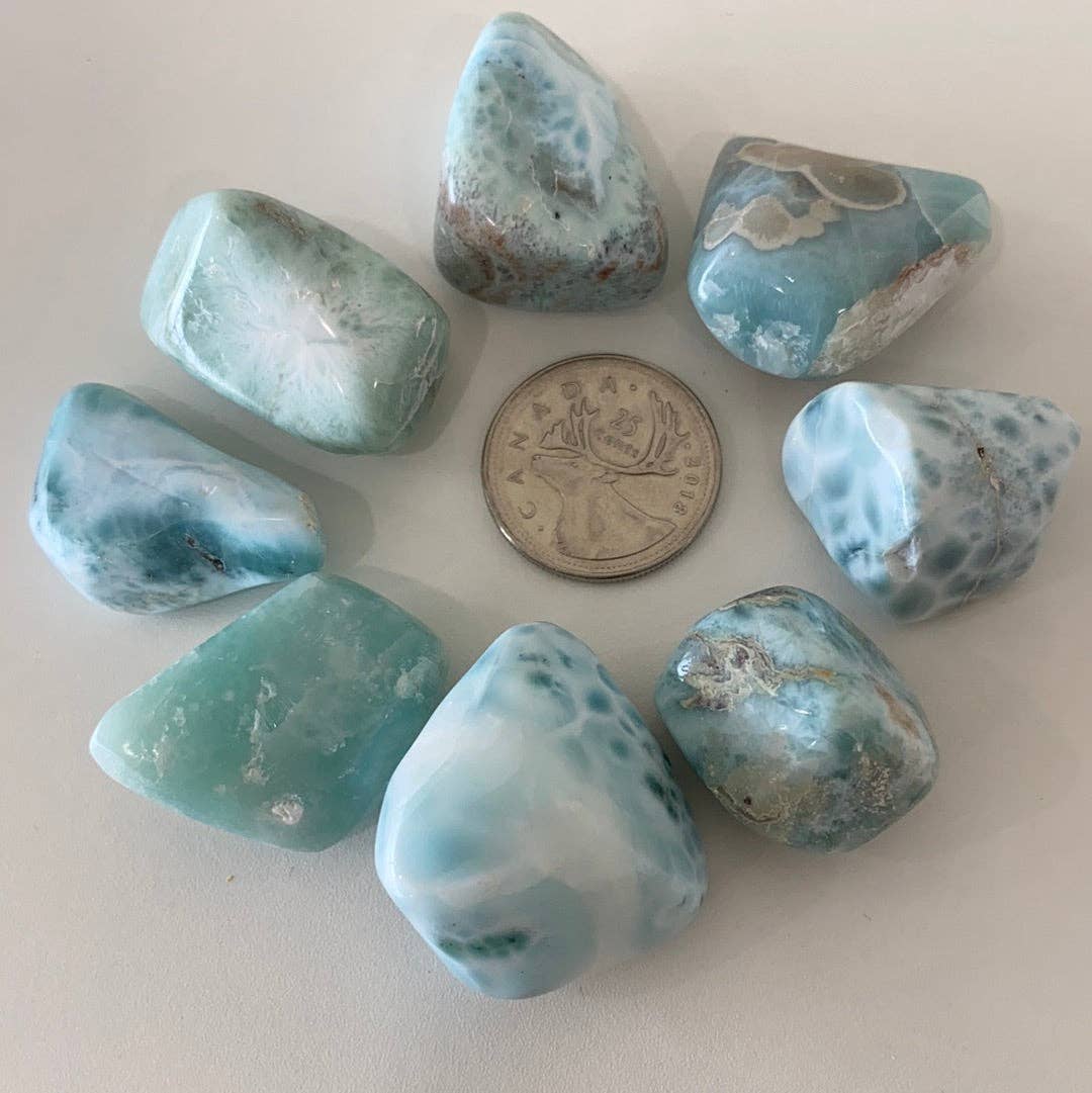 High Quality Larimar Tumbled Crystal