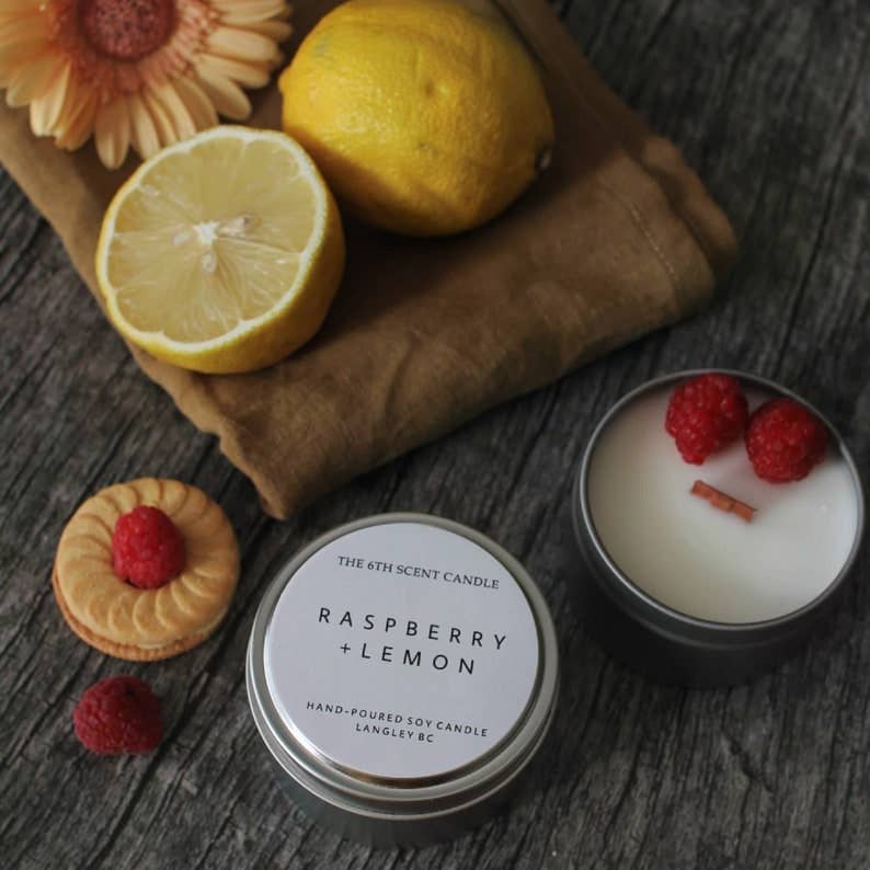 The 6th Scent Candle - Raspberry + Lemon Soy Candle