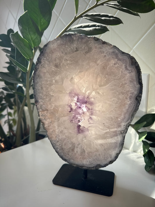 Large Purple Amethyst on Stand