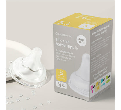 3pcs GentleFlow+ Wide Neck Bottle Nipples