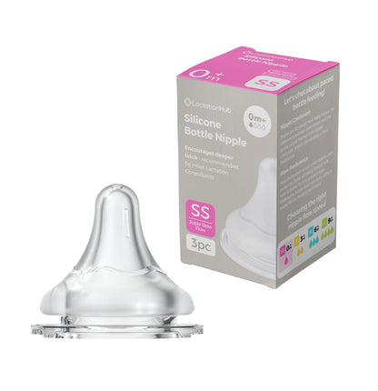 3pcs GentleFlow+ Wide Neck Bottle Nipples