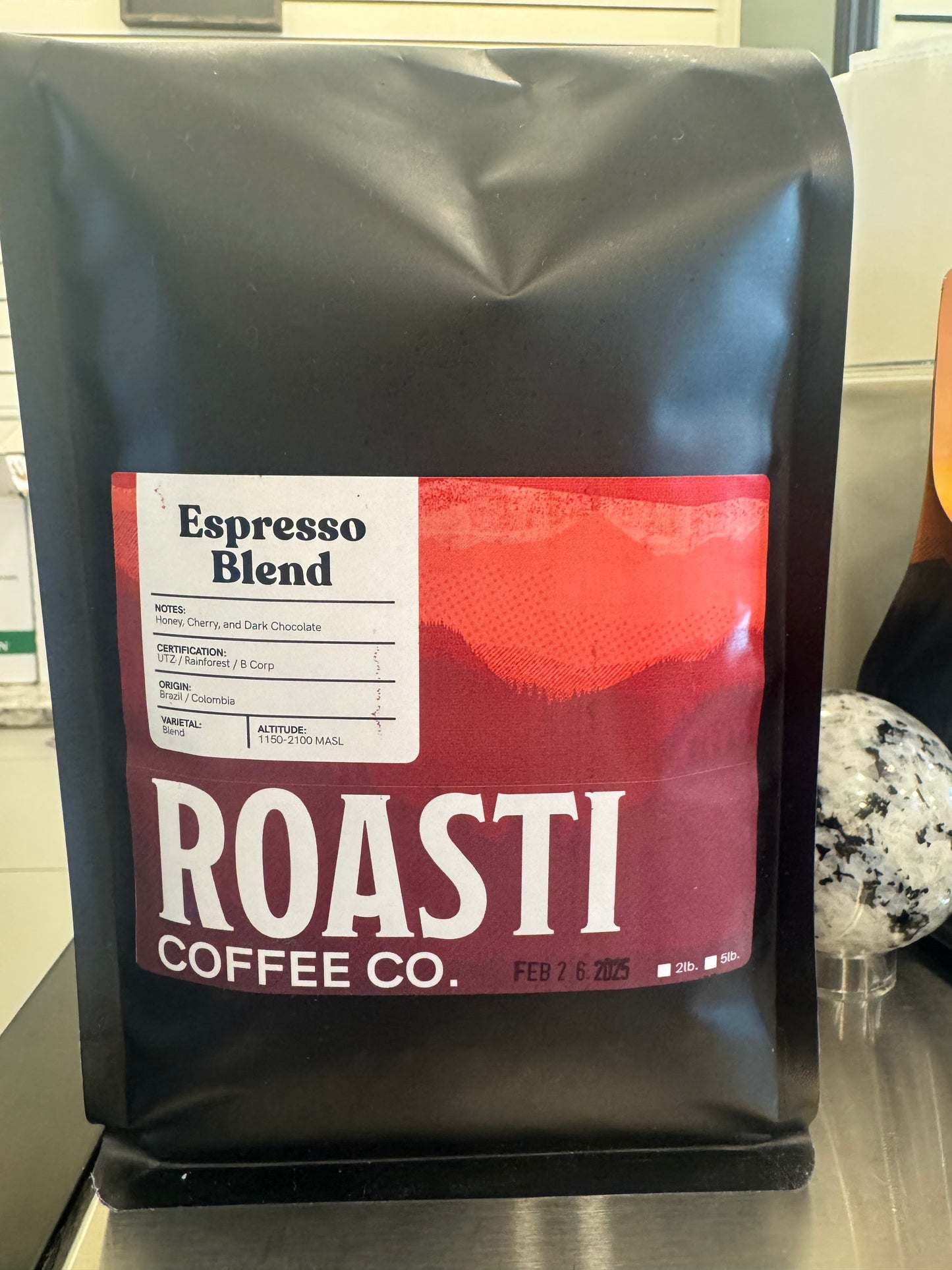 Roasti Espresso beans 2lb bag