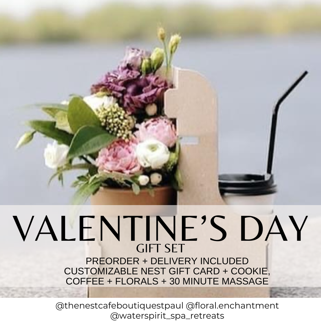 Valentines Gift Set Coffee + Florals