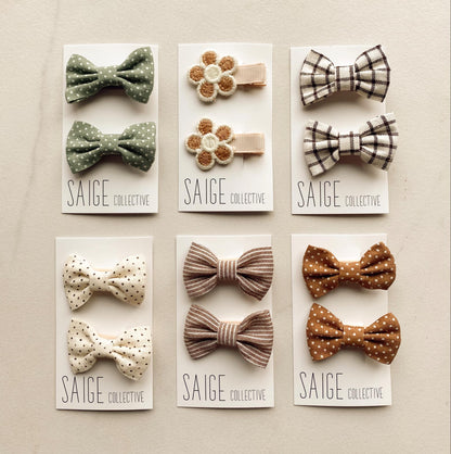 Saige Collective - Autumn Harvest - mini baby/kid bows 