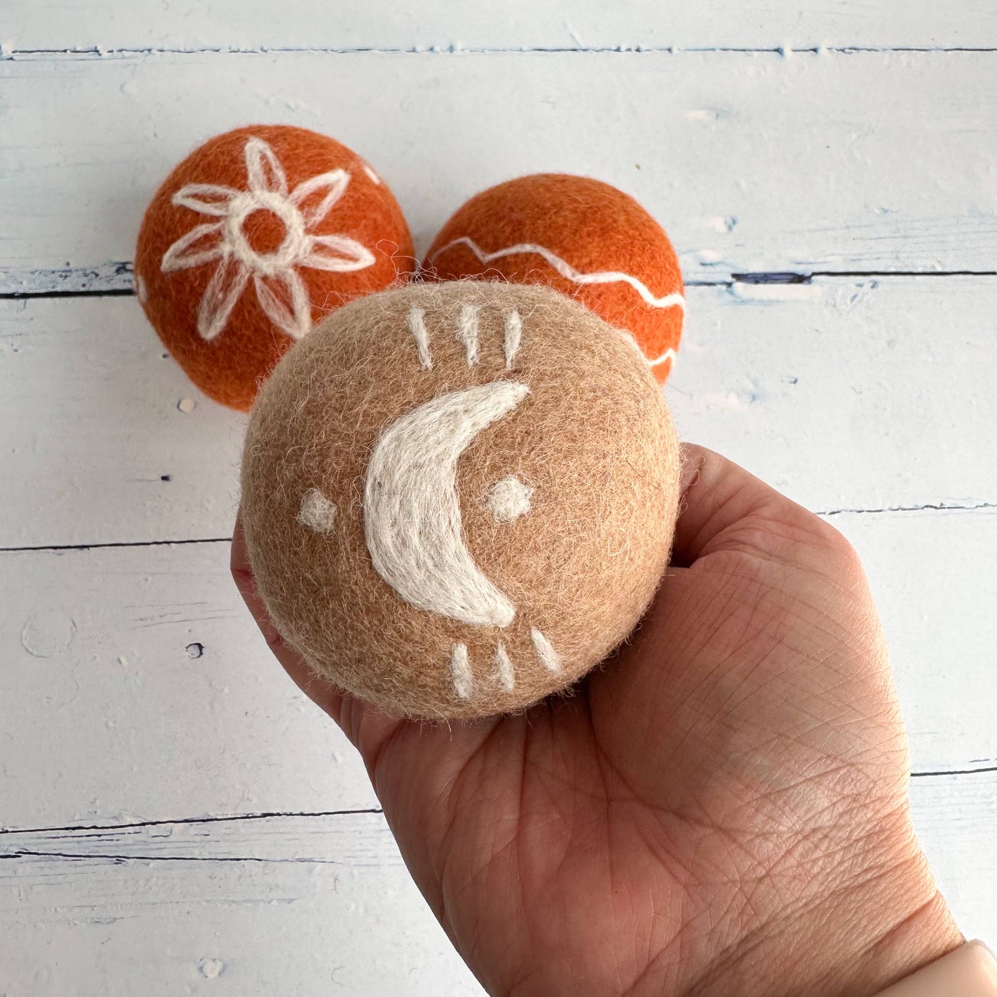 Sewing Seeds Play - Terra Luna Felt Dryer Balls - Set Of 3 