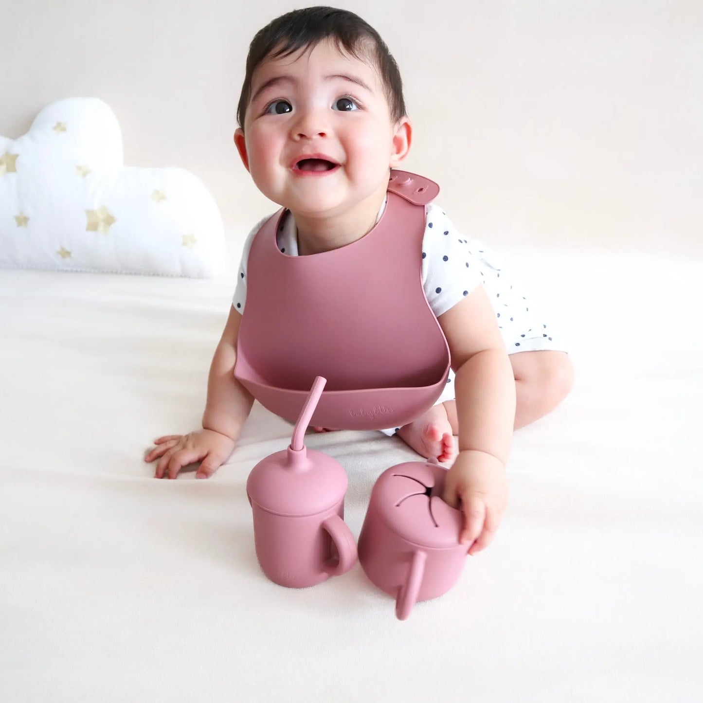 Baby Bliss - Sippy Cup with Straw, Spill-Proof & Anti-Stain - Dusty Rose