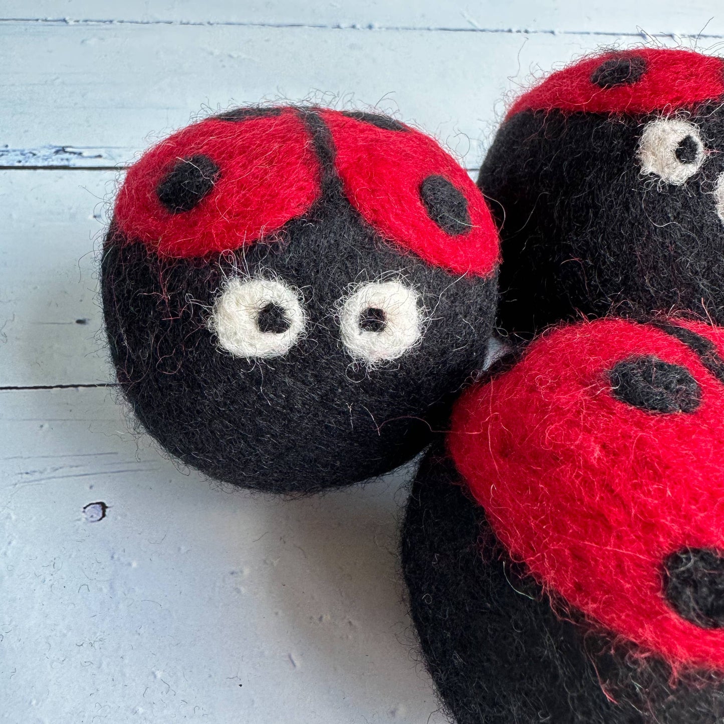 Sewing Seeds Play - Ladybug Design Felt Dryer Ball - Sold Individually
