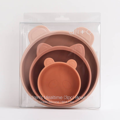 Terracotta-Blush Stackable Snack Bowl Set