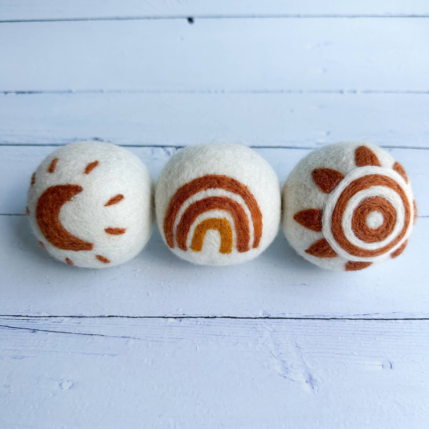 Sewing Seeds Play - Boho Skies Felt Dryer Balls - Set Of 3 