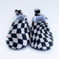 Wavy Checkerboard Baby Shoes: 0-3 / Faux Suede