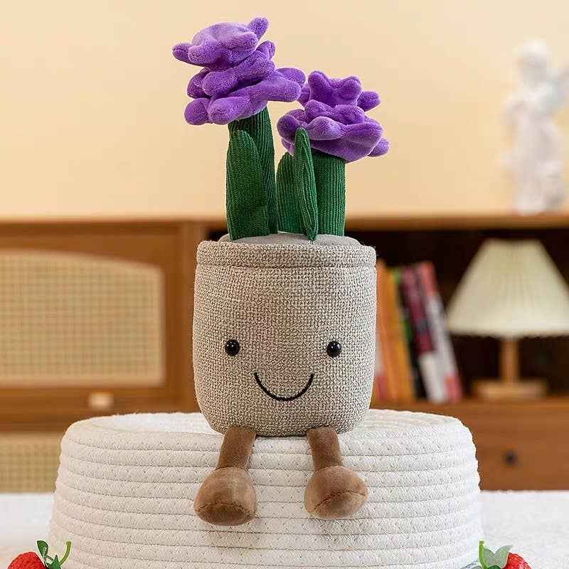 12” Smiling Hyacinth Plush - Flower/Garden/Home Decoration