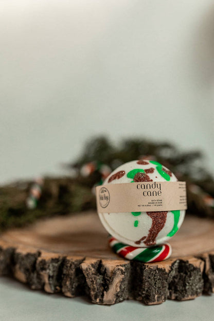 BelleRose Bath Company - Candy Cane Bath Bombs - Seasonal