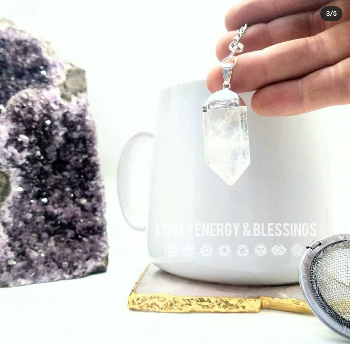 Loveyenergy & Blessings - Quartz Crystal Tea Infuser, Crystal Infuser Loose Leaf Tea