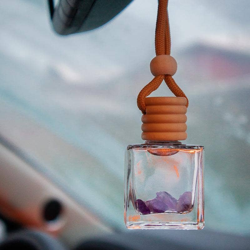 A Pleasant Thought - peach blossom and basil with Crystals | Car Diffuser