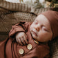 Snuggly Jacks - Cinnamon Newborn Knotted Gown
